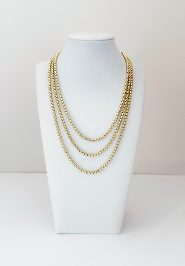 Collar de oro de tres capas - Esferas
