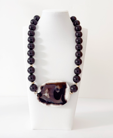 Black onix necklace - Esferas