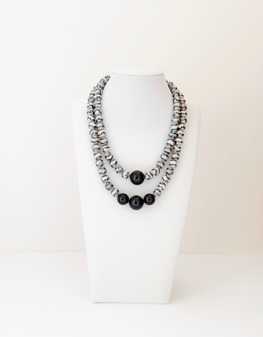 Tibetan and onix necklace - Esferas