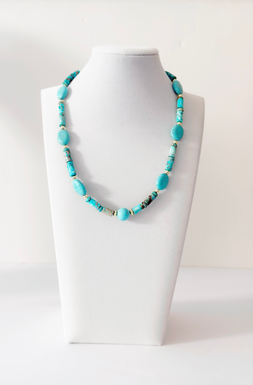 Multi-shape turquoise necklace - Esferas