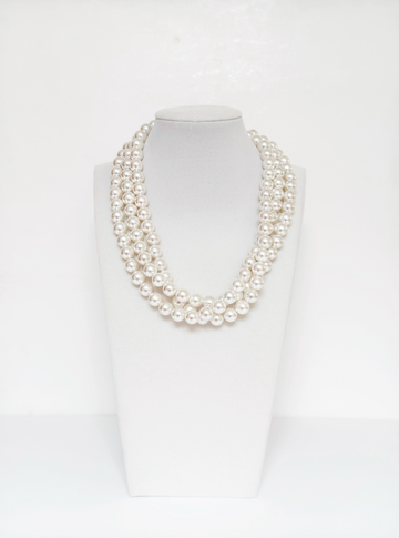 Collar de tres perlas de cristal - Esferas
