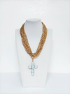 Multi-layer gold tone chain necklace - Esferas