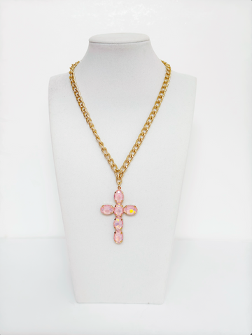 Gold tone chain necklace - Esferas