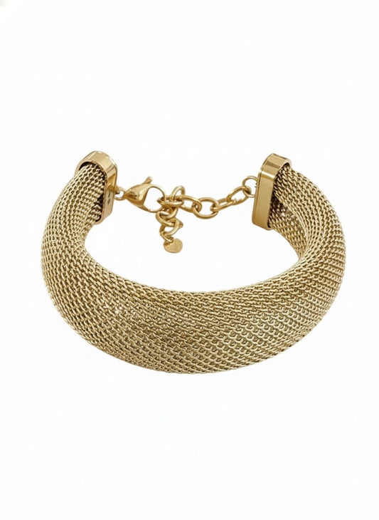 18K Gold-Plated Stainless Steel Bracelet - Ivoire