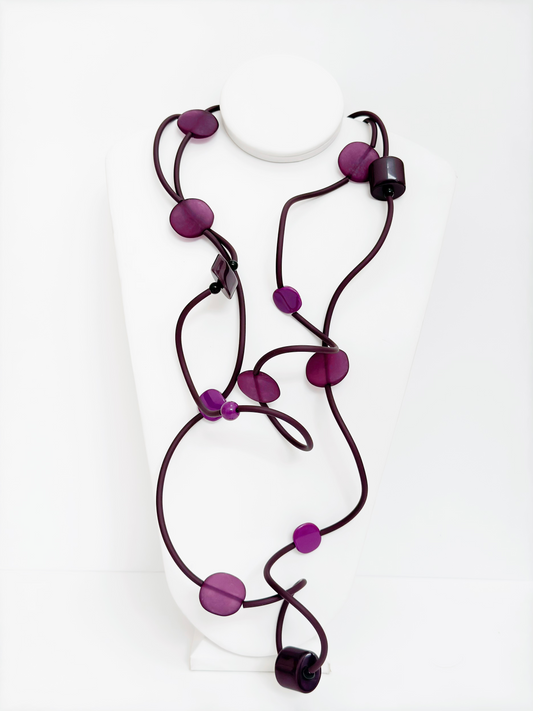 Purple PVC Necklace - Marcella Duce