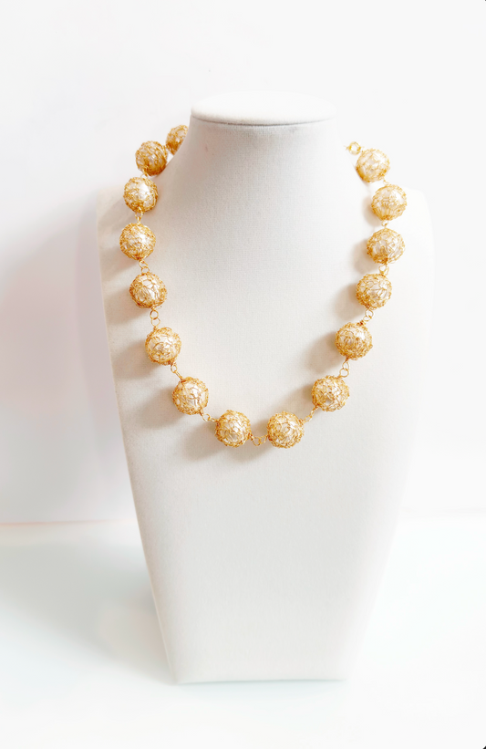 Woven Pearl Necklace - Olí