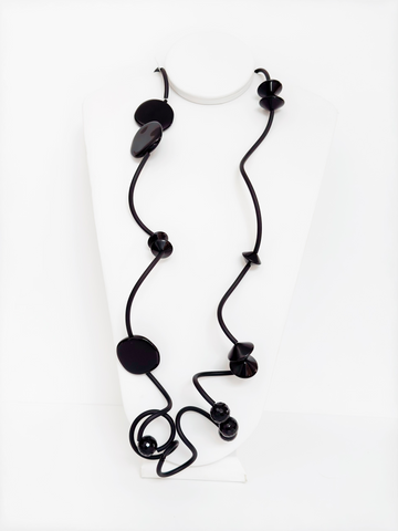 Black PVC Necklace - Marcella Duce