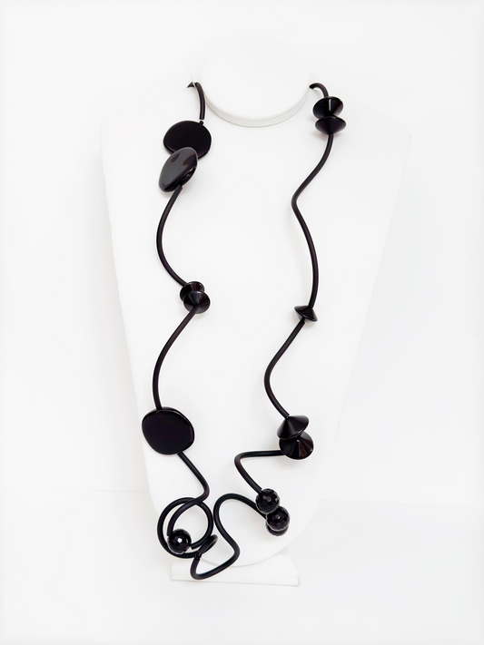 Black PVC Necklace - Marcella Duce