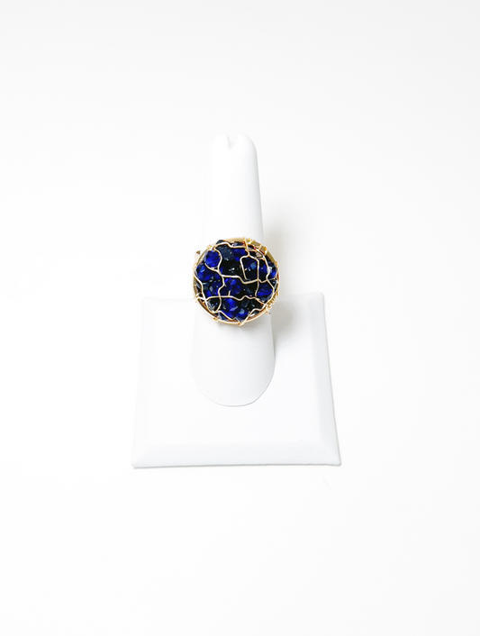 Small Wire-Wrapped Chips Ring - Enigma