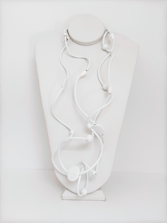 White PVC Necklace - Marcella Duce