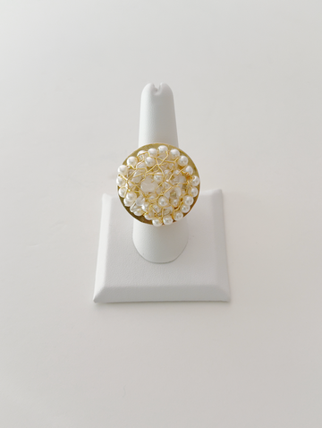 Large Wire-Wrapped Chips Ring - Enigma