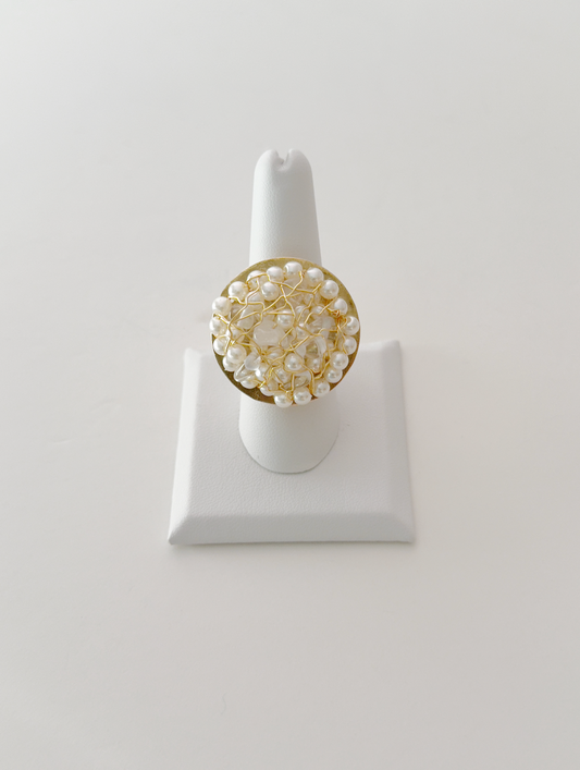 Large Wire-Wrapped Chips Ring - Enigma