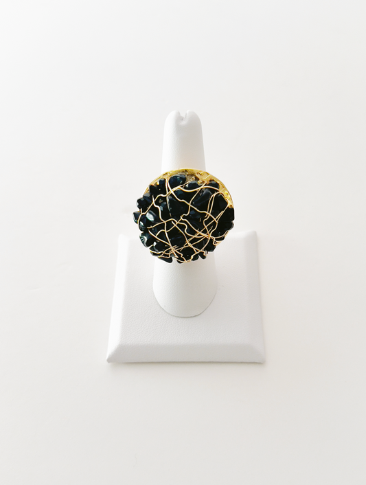Large Wire-Wrapped Chips Ring - Enigma