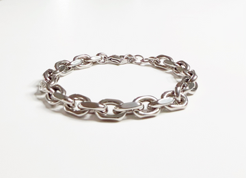 Pulsera de acero inoxidable y plata – Marfil