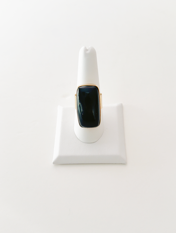 Black Onyx Rectangular Ring - Enimga