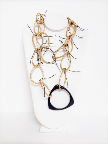 Gold Chain PVC Necklace - Marcela Duce