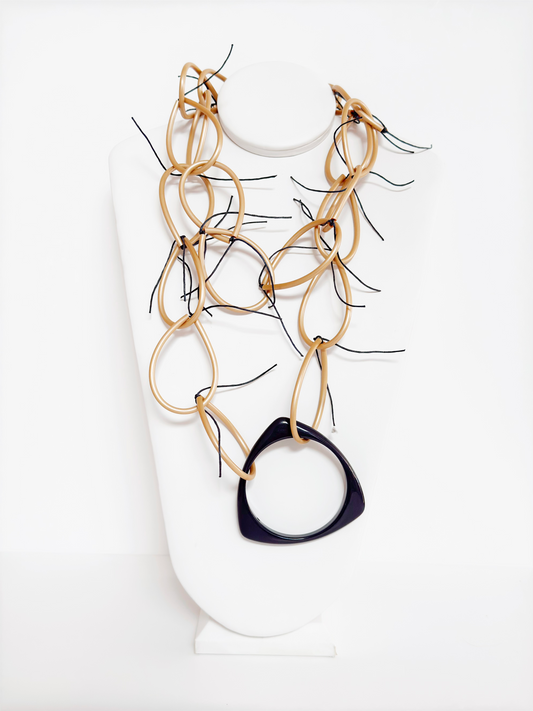 Gold Chain PVC Necklace - Marcela Duce