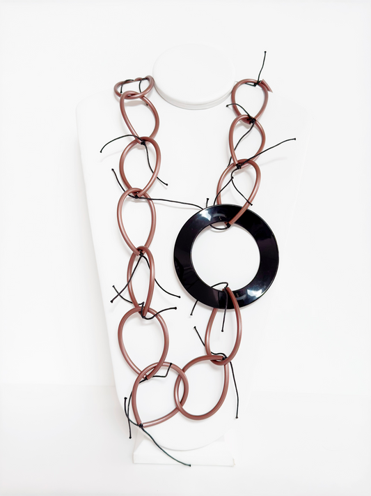 Bronze Chain PVC Necklace - Marcella Duce