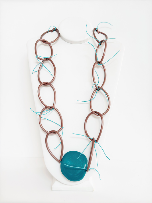 Copper Chain PVC Necklace - Marcella Duce