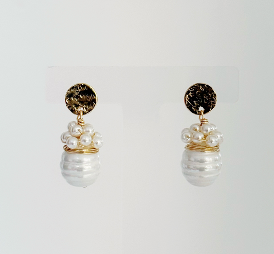 Bead Dangle Earrings with Wrapped Beads - Enigma