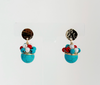 Bead Dangle Earrings with Wrapped Beads - Enigma