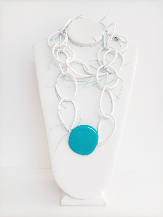 White Chain PVC Necklace - Marcella Duce