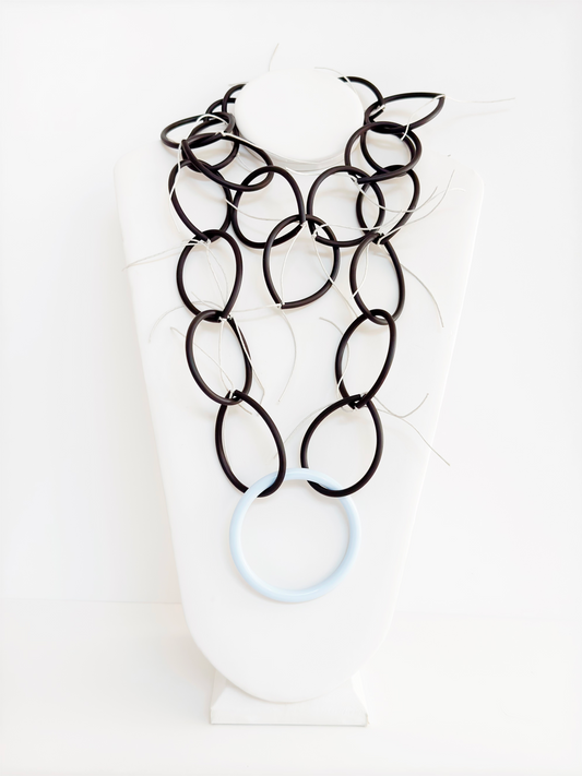 Black Chain PVC Necklace - Marcella Duce