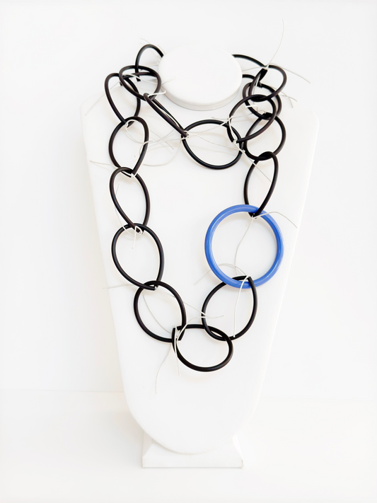 Black Chain PVC Necklace - Marcella Duce