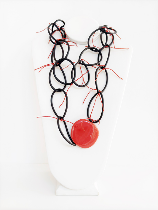 Black Chain PVC Necklace - Marcella Duce