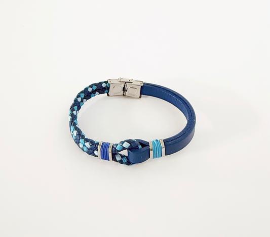 Stainless Steel & Genuine Leather Bracelet – Ivoire