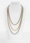Collar de cadena de tres capas - Esferas