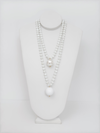 Rondelle Dual Sphere Necklace - Cameo