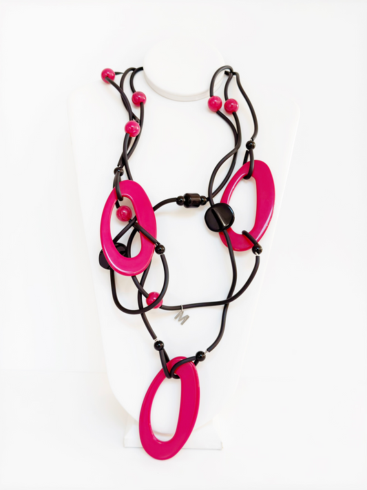 Black PVC Necklace - Marcella Duce