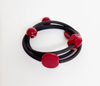 Black PVC Spiral Bracelet - Marcella Duce