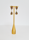 Wire-wrapped Teardrop with Color Clusters Earring - Enigma