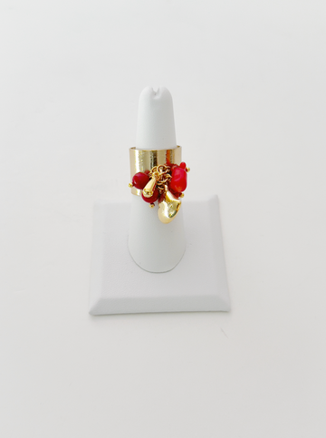 Coral Cluster Heart Ring - Enigma
