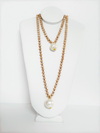 Rondelle Dual Sphere Necklace - Cameo
