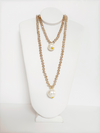 Rondelle Dual Sphere Necklace - Cameo