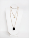 Rondelle Dual Sphere Necklace - Cameo