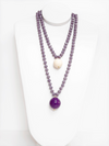 Rondelle Dual Sphere Necklace - Cameo