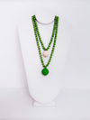Rondelle Dual Sphere Necklace - Cameo