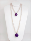 Rondelle Dual Sphere Necklace - Cameo