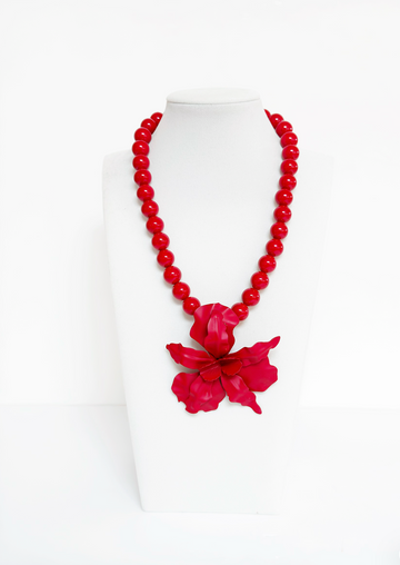Red Lower Necklace - Esferas