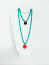 Rondelle Dual Sphere Necklace - Cameo