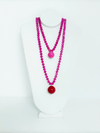Rondelle Dual Sphere Necklace - Cameo