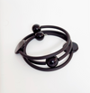 Black PVC Spiral Bracelet - Marcella Duce