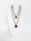 Rondelle Dual Sphere Necklace - Cameo