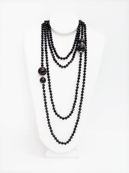 Rondelle Beaded Necklace - Cameo