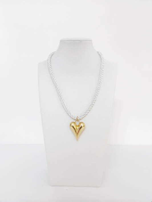 Gold Heart Pendant Necklace - Esferas