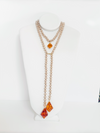 Collar de cristal Lariat - Camafeo